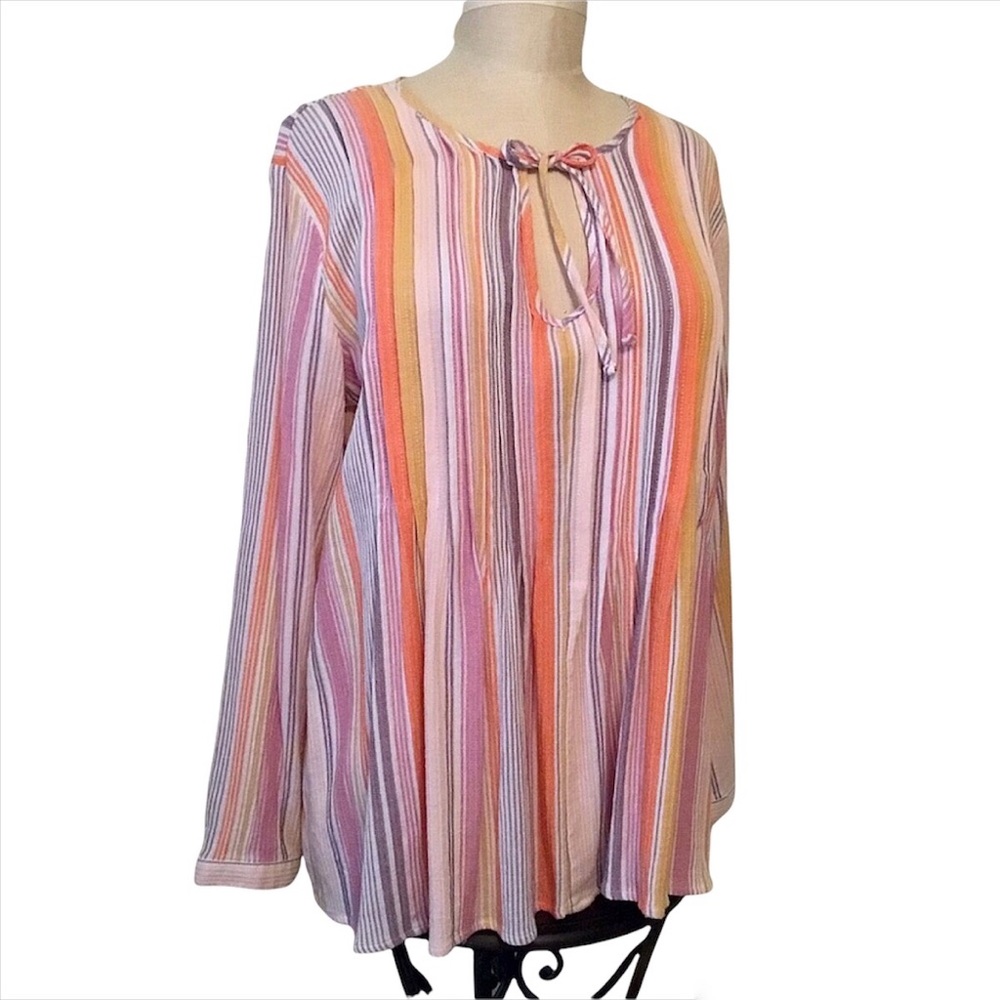 NWT a.n.a. cotton/rayon striped tunic